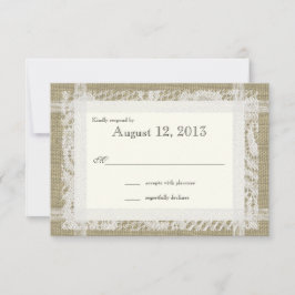 Rustieke Burlap en kant antwoord