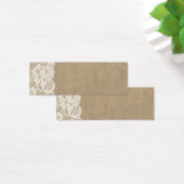 Rustieke Burlap en kant bruiloft plaats kaart (Bureau)