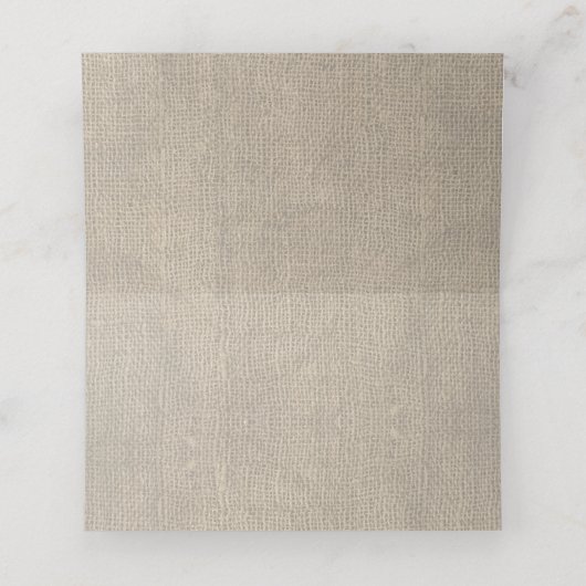 Rustieke Burlap en kant bruiloft plaats kaart Plaatskaartje (Binnenkant ongevouwen)