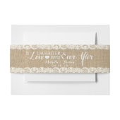 Rustieke Burlap en Kant | Gelukkig ooit daarna Uitnodigingen Wikkel (Voorkant Voorbeeld)