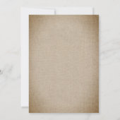 Rustieke Burlap en Lace bruids douche uitnodiging (Achterkant)