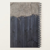 Rustieke Burlap en Wood Quote met Jouw naam Planner (Achterkant)