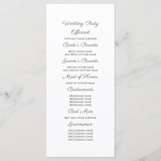 Rustieke Burlap Floral Mason Jar Trouwprogramma's Programmakaart (Achterkant)