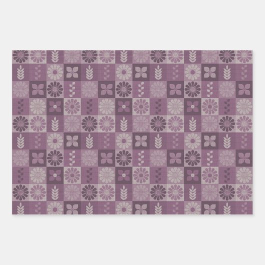 Rustieke Burlap Flowers Mixed Wrapping Paper Sheet (Voorkant 3)