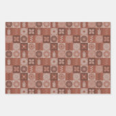 Rustieke Burlap Flowers Mixed Wrapping Paper Sheet (Voorkant)