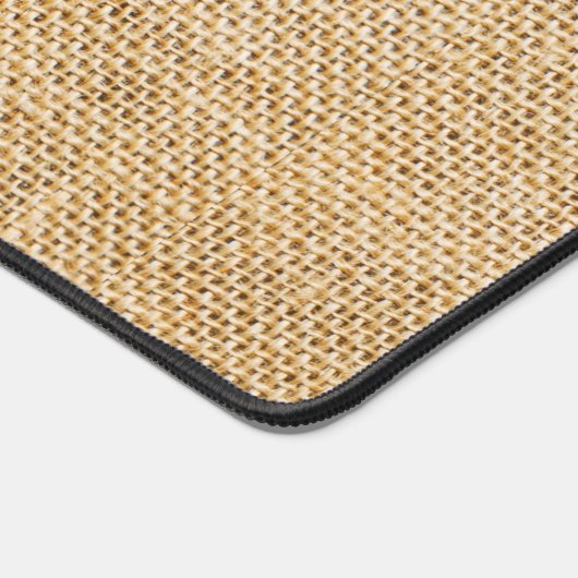 Rustieke Burlap Foto Afbeelding Kwallen Design Bureaumat (Hoek)