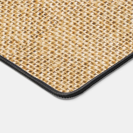 Rustieke Burlap Foto Afbeelding Seashells Design Bureaumat (Hoek)