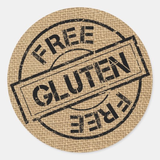 Rustieke Burlap Glutenvrije Stickers (Voorkant)