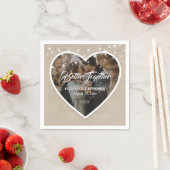 Rustieke Burlap hart string verlichting bruiloft f Servet (Insitu)