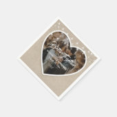 Rustieke Burlap hart string verlichting bruiloft f Servet (Hoek)