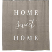 Rustieke Burlap Home Sweet Home | Boerderij badkam Douchegordijn (Voorkant)