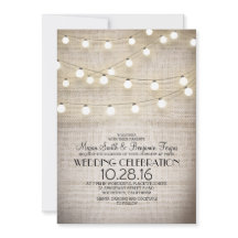 Rustieke Burlap Kant en String Lights Wedding