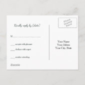 Rustieke Burlap Kant & Hout RSVP Uitnodiging Briefkaart (Achterkant)