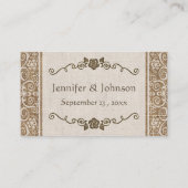 Rustieke Burlap Kant - Trouwtafel Place Card Plaatskaartje (Achterkant)