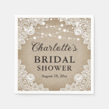 Rustieke  Burlap Kant Vrijgezellenfeest servetten