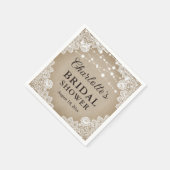 Rustieke  Burlap Kant Vrijgezellenfeest servetten (Hoek)