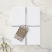 Rustieke Burlap &  kanten bruiloft dank u Cadeaulabel (Met Touw)