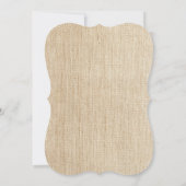 Rustieke Burlap Lace Coral Ribbon Wedding Kaart (Achterkant)