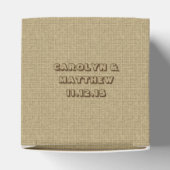 Rustieke Burlap Lace Country Bruiloft Bedankdoosjes (Bovenkant)