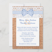 Rustieke Burlap & Lace Country bruiloft Kaart (Voorkant)