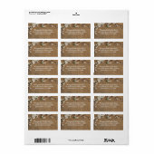 rustieke burlap land bruiloft adresetiketten etiket (Full Sheet)