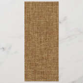 Rustieke Burlap Land Bruiloft Menu Script (Achterkant)