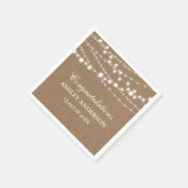 Rustieke Burlap Lights Graduation Party Servetten (Hoek)