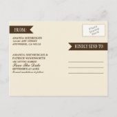 Rustieke Burlap Mason Jar Save the Date Briefkaart (Achterkant)