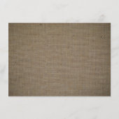 Rustieke Burlap Mason Jar Trouwdetail Informatiekaartje (Achterkant)