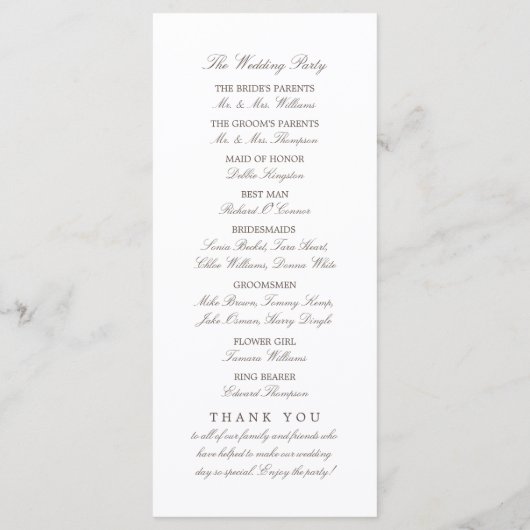 Rustieke Burlap Mason Jar Trouwprogramma Programmakaart (Achterkant)