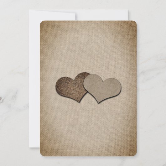 Rustieke Burlap Mason Jar Wedding Kaart (Achterkant)