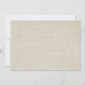 Rustieke Burlap Mason Jar Wildflowers Wedding Kaart (Achterkant)