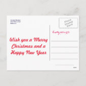 Rustieke Burlap Merry Christmas Stars Familiefoto Feestdagenkaart (Achterkant)