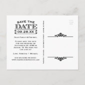 Rustieke Burlap Modern Save the Date Aankondigingskaart (Achterkant)