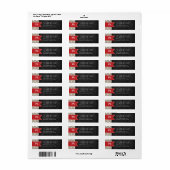 Rustieke Burlap Monogram Adreslabel Etiket (Full Sheet)