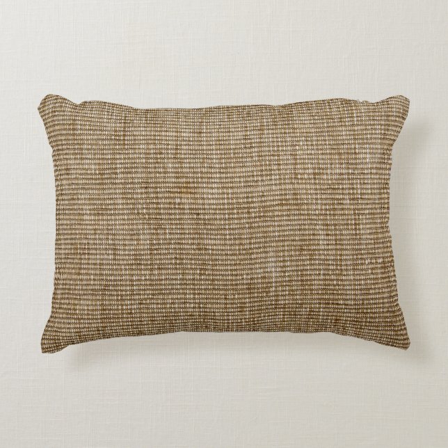 Rustieke Burlap Natuur Patroon Accent Pillow – Ear Accent Kussen (Voorkant)