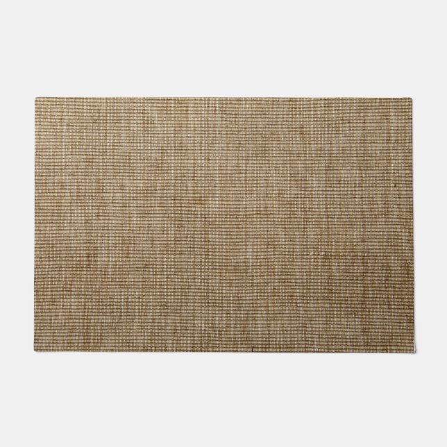 Rustieke Burlap Natuur Patroon Deurmat – Textured (Voorkant)