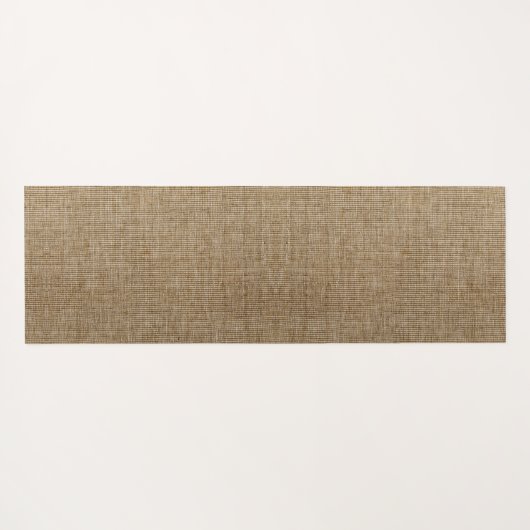 Rustieke Burlap Natuur Patroon Yoga Mat – Boerderi (Achterkant (horizontaal))
