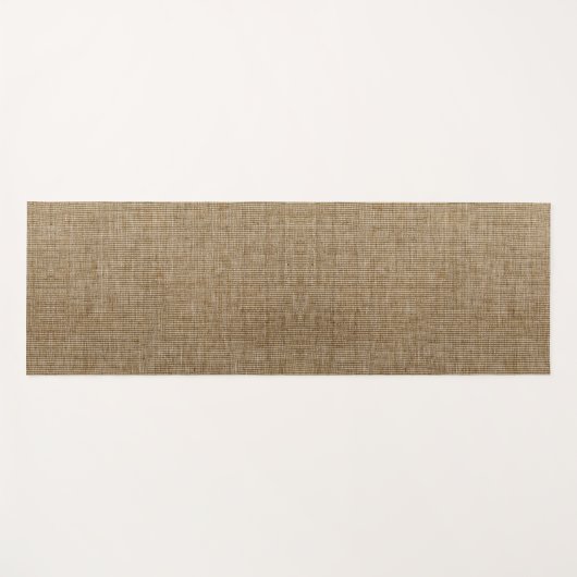 Rustieke Burlap Natuur Patroon Yoga Mat – Boerderi (Voorkant (horizontaal))