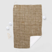 Rustieke Burlap Natuur Pattern Golfhanddoek – Aard (Insitu)