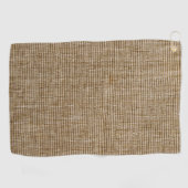 Rustieke Burlap Natuur Pattern Golfhanddoek – Aard (Horizontaal)