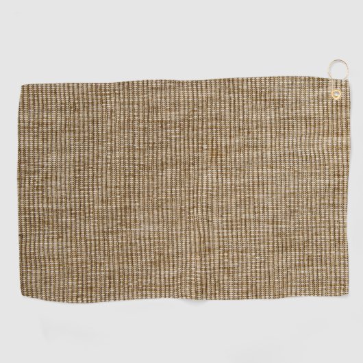 Rustieke Burlap Natuur Pattern Golfhanddoek – Aard (Horizontaal)