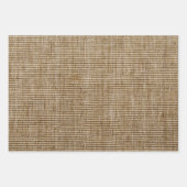 Rustieke Burlap Natuur Wrapping Paper Sheets – Eco (Voorkant 2)