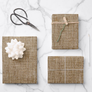 Rustieke Burlap Natuur Wrapping Paper Sheets – Eco