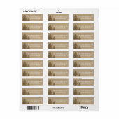 Rustieke Burlap Pine Bomen Winter Bruiloft Labels (Full Sheet)