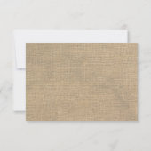 Rustieke Burlap Pine Bomen Winter Bruiloft RSVP Kaartje (Achterkant)