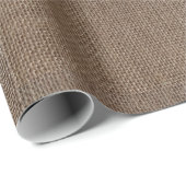 Rustieke Burlap Print Cadeaupapier (Rol Hoek)