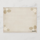 rustieke Burlap Rolling Pin Recept Kaart (Achterkant)