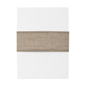 Rustieke Burlap Starfish & Sand Dollar Wedding Uitnodigingen Wikkel (Achterkant Voorbeeld)