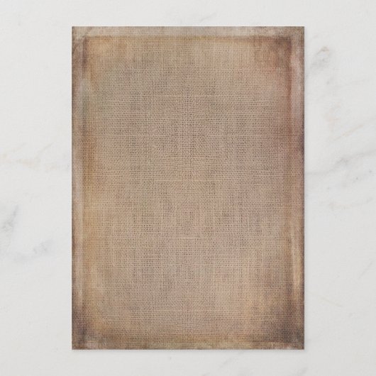 Rustieke Burlap String Lights Trouwinformatie Informatiekaartje (Achterkant)